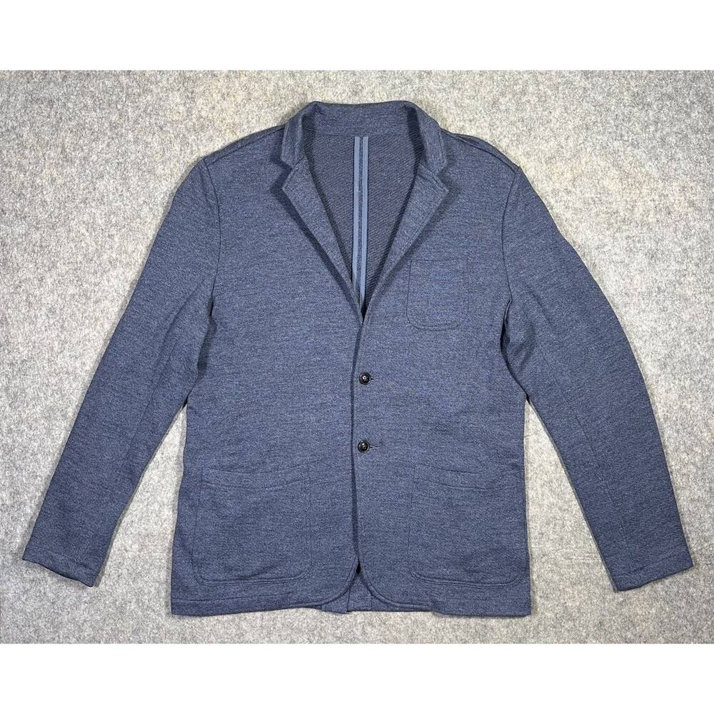 Faherty Inlet Knit Blazer Men’s XL Deep Navy Melange Coat Classic Unstructured